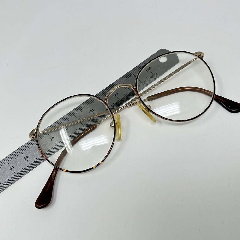 Marcolin 6065 col 506 tortoise Gold Metal Round Eyeglasses Frame 48 [] 20 -140